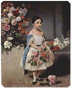 Francesco Hayez Portrait of Countess Antonietta Negroni Prati Morosini as a child Germany oil painting reproduction